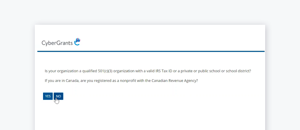 screenshot of Bonterra CyberGrants
